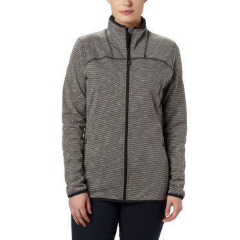 Columbia Jas Dames, Firwood Camp Striped Full Zip Fleece Zwart, 80DQWXPOT